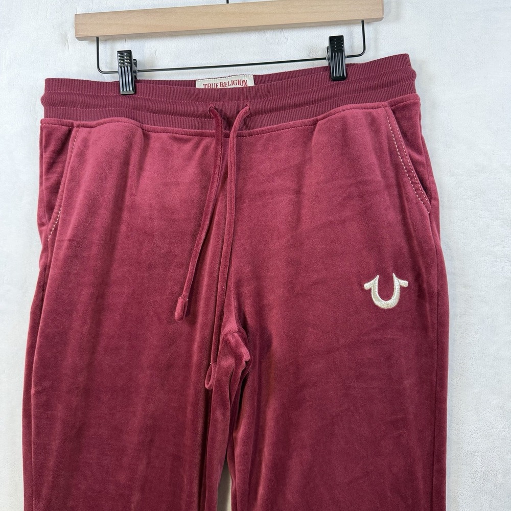 True Religion Velour Syrah Jogger Sweatpants Sweats Pockets Casual Pants M